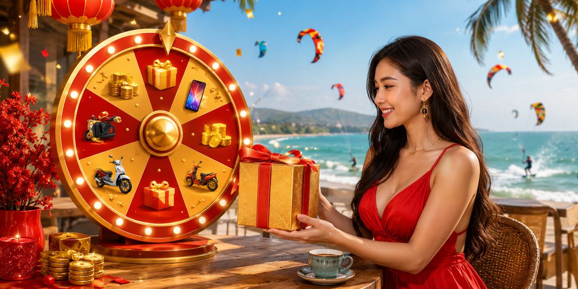 Khung cảnh sân vận động ở Mũi Né với ánh đèn neon rực rỡ